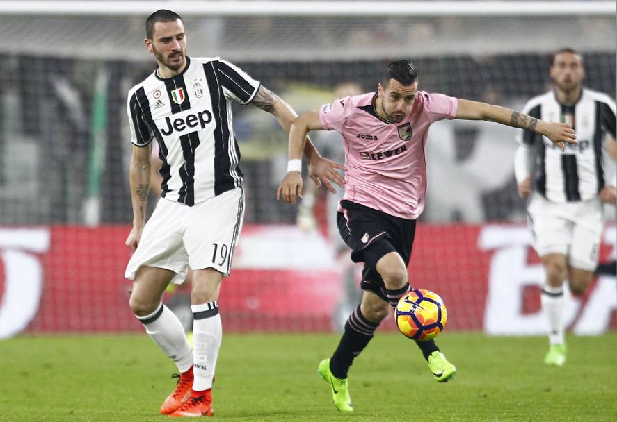 E lo stesso Bonucci, a fine partita con i rosanero, era scappato di corsa negli spogliatoi dello Juventus Stadium. Lapresse